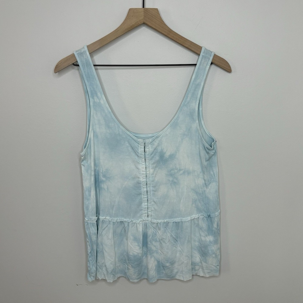 American‎ Eagle Soft & Sexy Tank Top Blue Medium Boho Festival Tie Dye Coquette